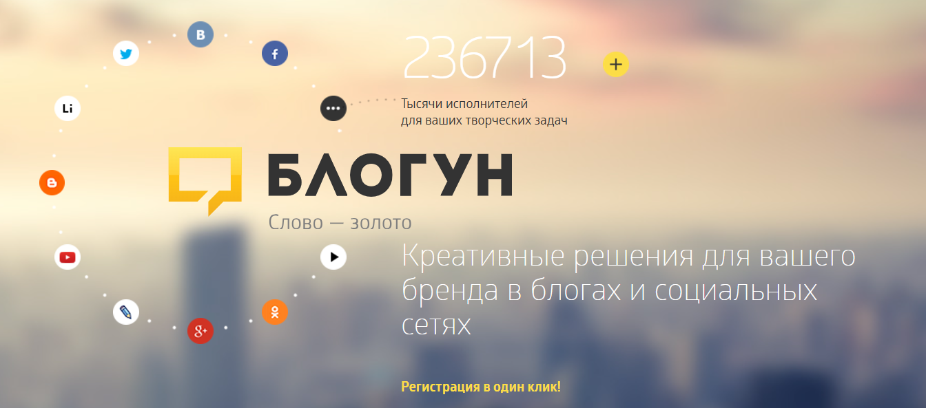 Публикации в блогах и социальных сетях — Блогун